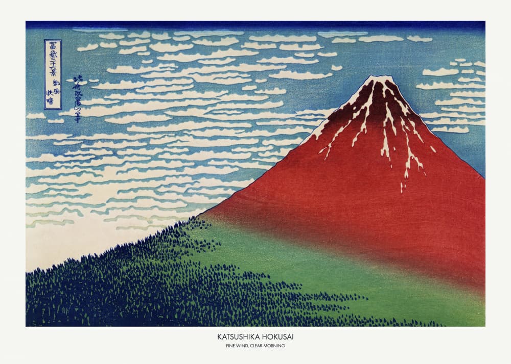 Fine Wind, Clear Morning by Katsushika Hokusai — canvas wall art