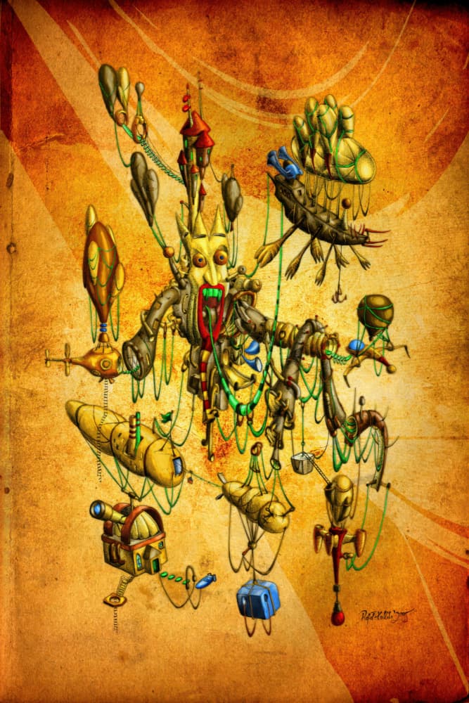 Intricate Steampunk Fantasy by Rafal Kulik — canvas wall art