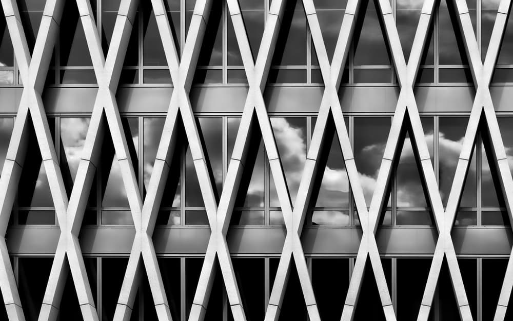 Geometric Facade Reflections by Luc Stalmans — canvas wall art