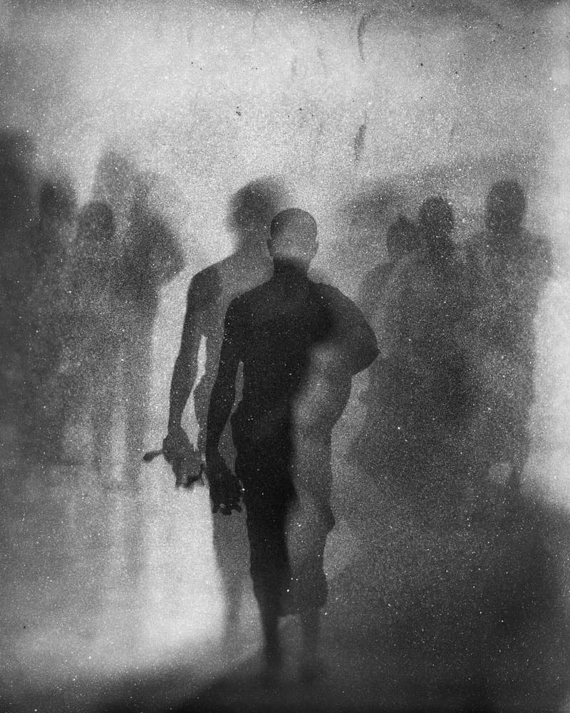 Shadowy Figures Walking by txules — canvas wall art