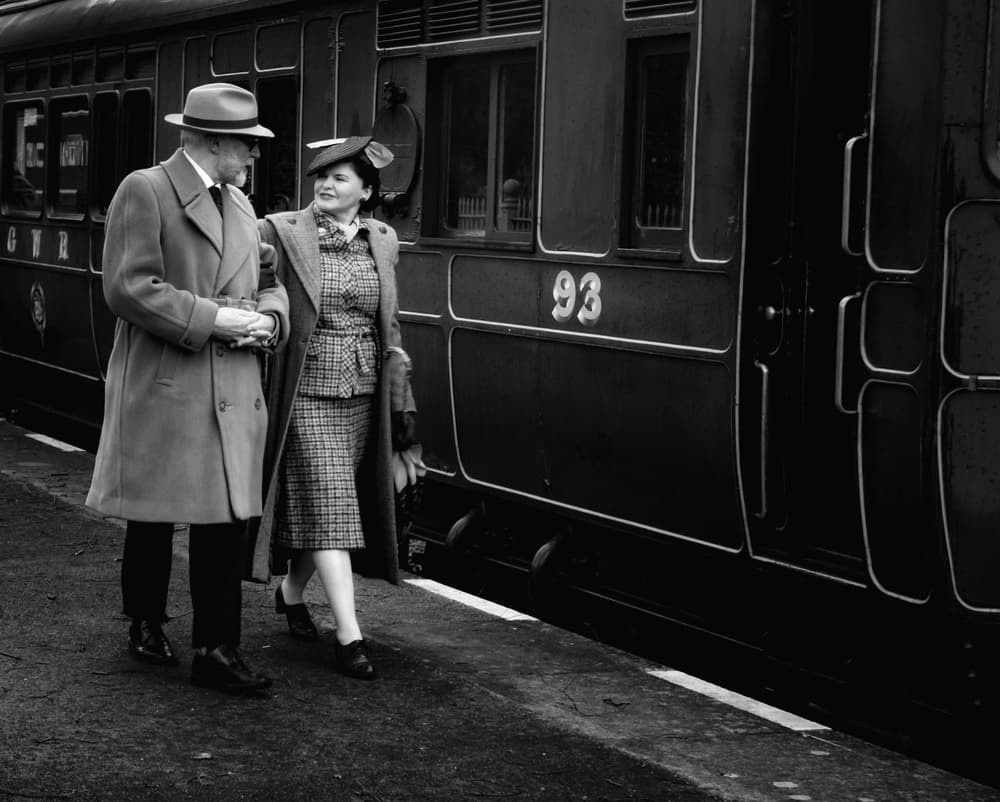 Vintage Train Romance by Richard Bland — canvas wall art