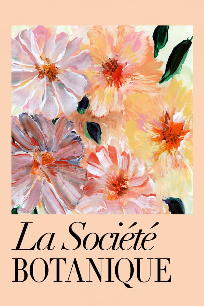 Painted Pastel Blooms by cartissi — canvas wall art