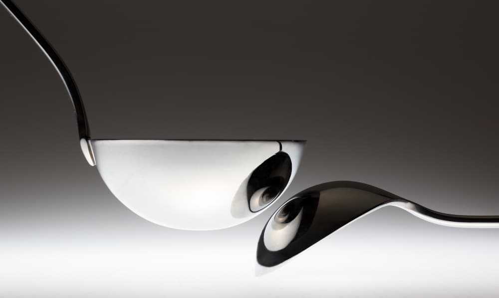Sleek Metal Reflections by Wieteke de Kogel — canvas wall art