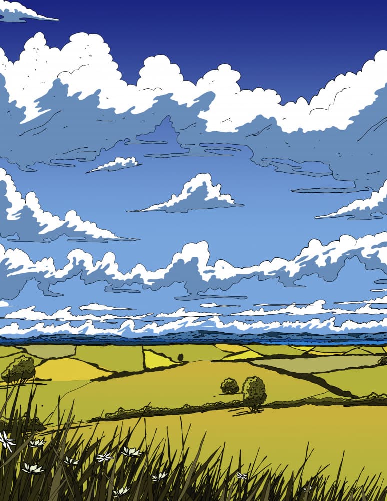 Vibrant Countryside View by Nicholas — canvas wall art