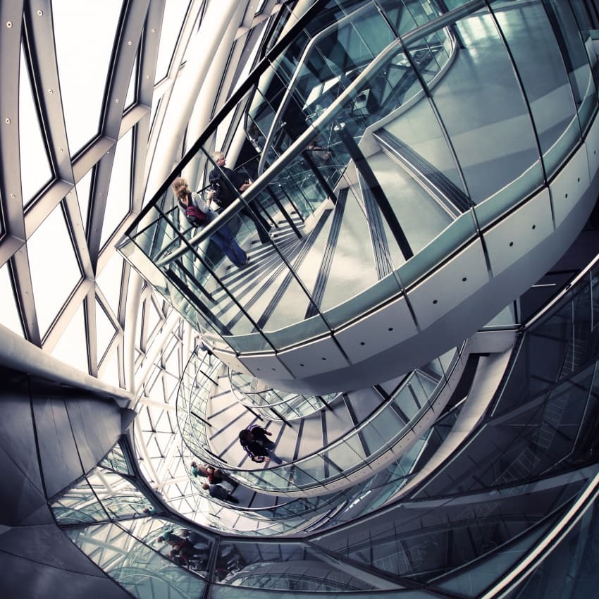 Dynamic Glass Spiral by Shigehiro Ono — canvas wall art