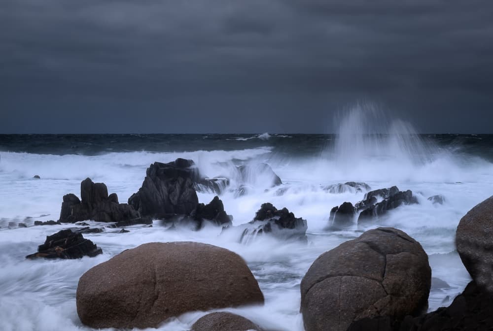 Stormy Ocean Waves by Weihong  Liu — canvas wall art