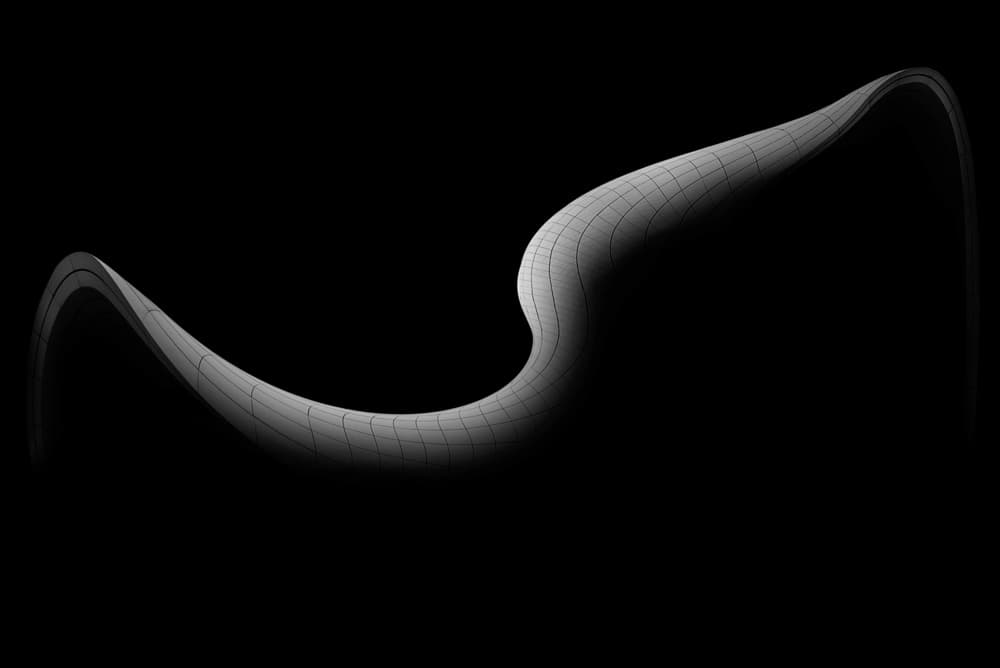 Sleek Abstract Curve by Eli Matityahu — canvas wall art