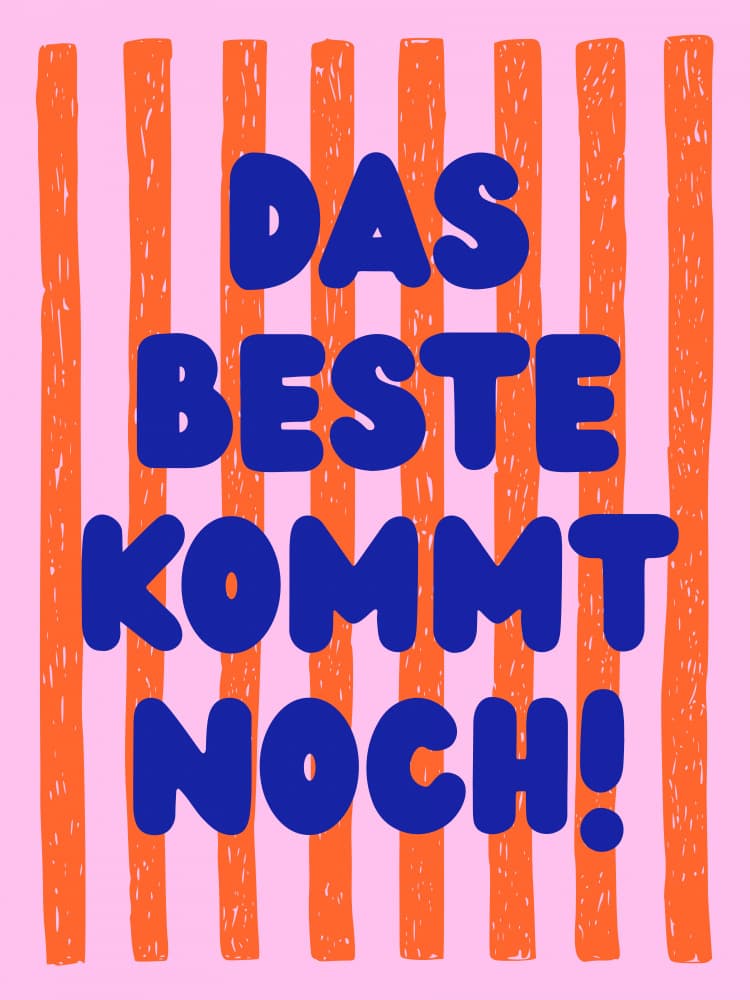 German Motivational Quote by Ohkimiko — canvas wall art