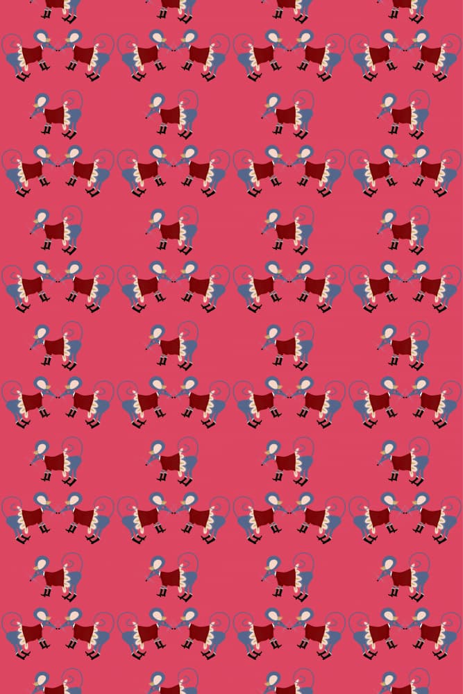 Dancing Bird Pattern by Mela Patterns — canvas wall art