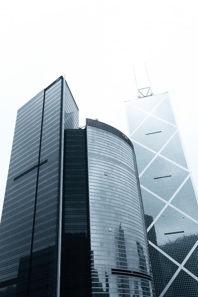 Hong Kong Modern Towers by Lynann Colligan — canvas wall art