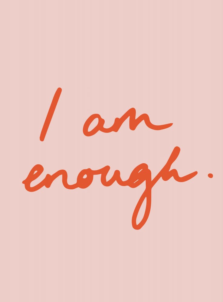 I Am Enough Affirmation by Studio Memb — canvas wall art