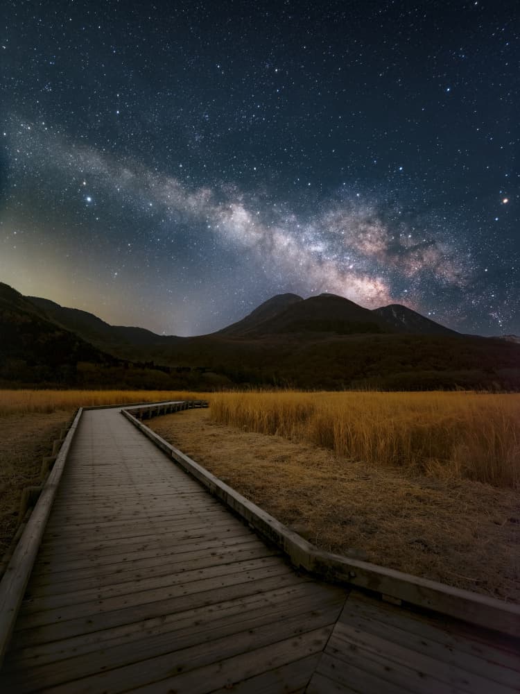 Starry Night Pathway by Awakari — canvas wall art