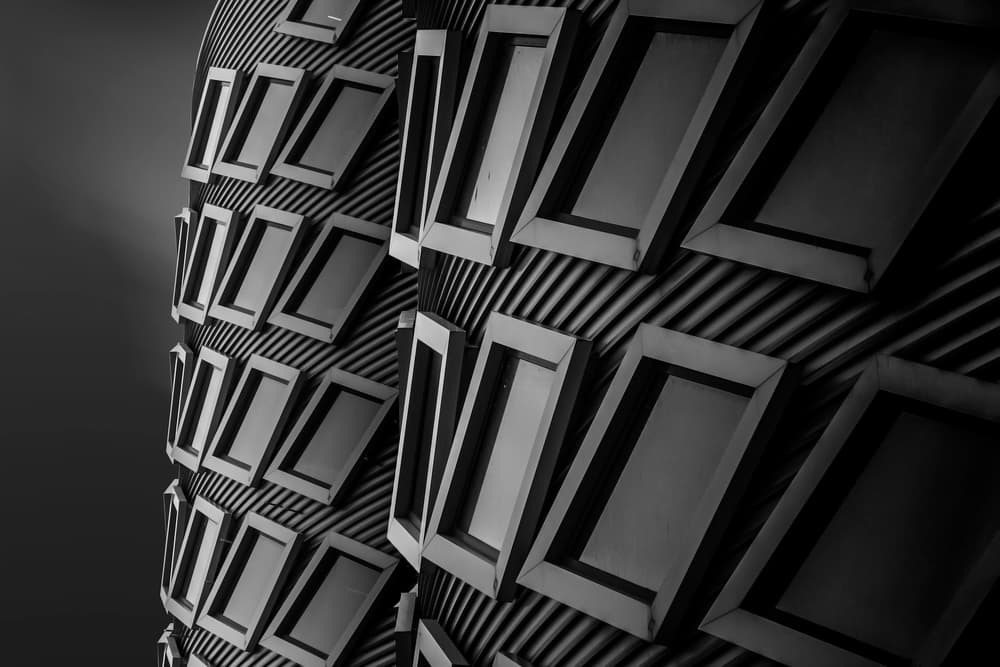 Monochrome Architectural Rhythm by Arnd Gottschalk — canvas wall art