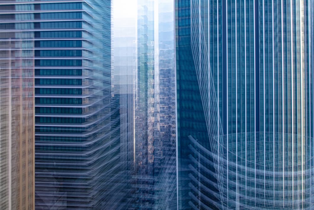 Blue Urban Abstract by Sasaki Makoto — canvas wall art