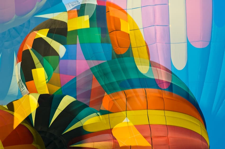 Vibrant Balloon Overlap by Jerry Berry — canvas wall art