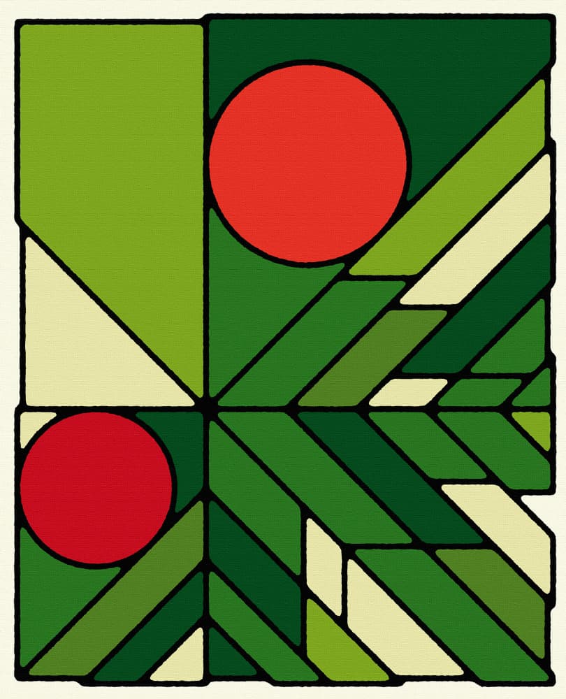 Vibrant Geometric Abstract by Rafa Mateo — canvas wall art