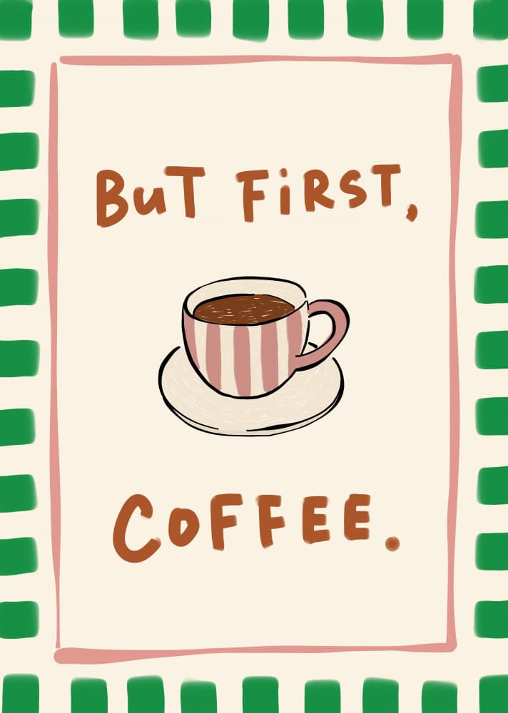 But First Coffee by Rio Soléy — canvas wall art