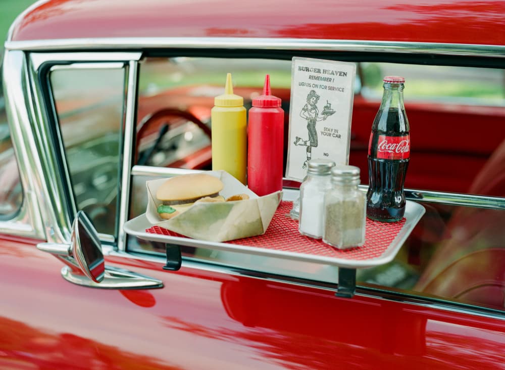 Classic Car Diner Meal by Bethany Young — canvas wall art