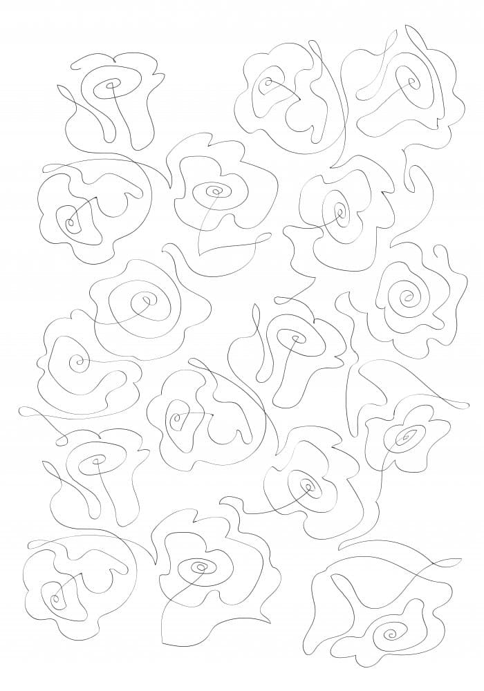 Minimalist Floral Sketch by Pictufy Studio II — canvas wall art