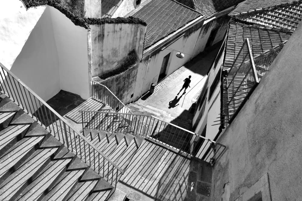 Staircase and Long Shadow by J. Pedro Martins — canvas wall art