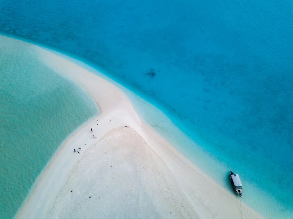 Tropical Sandbar Paradise by Andrea Izzotti — canvas wall art