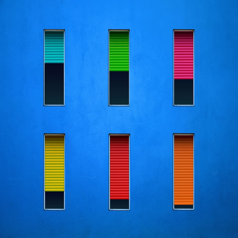 Colorful Geometric Windows by Alfonso Novillo — canvas wall art