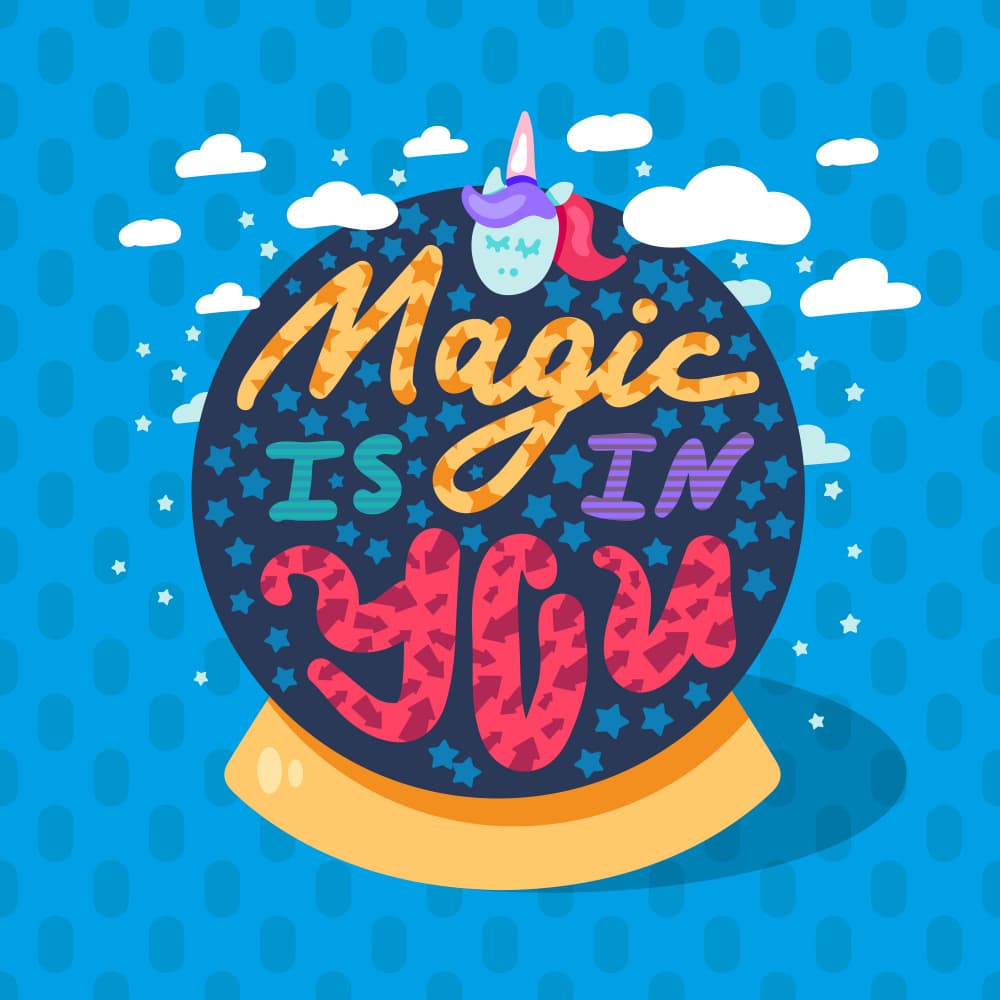 Whimsical Magic Unicorn Globe by Marika Barsrsind — canvas wall art