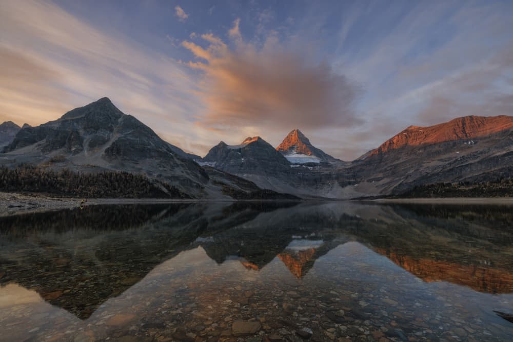 Majestic Mountain Lake Reflection by ANNA AN — canvas wall art
