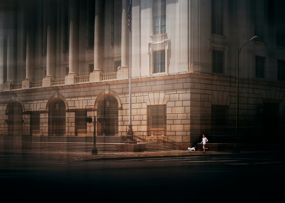 Grand Building Motion by Leah Guo — canvas wall art