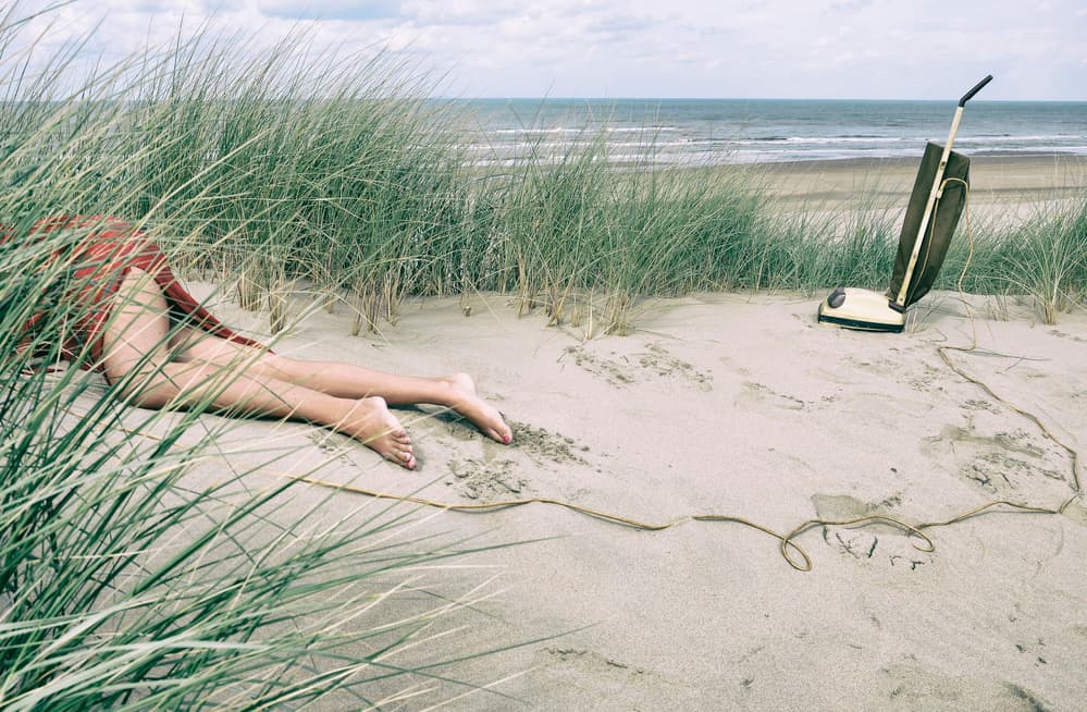 Beach Day Housework by Hans Vink — canvas wall art
