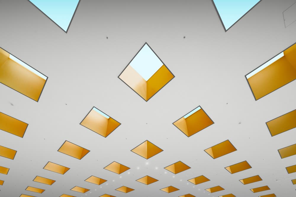 Golden Skylight Ceiling by Shuchuan Liu — canvas wall art