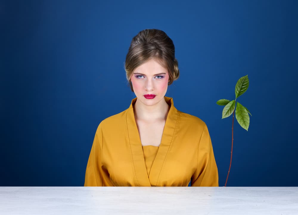 Golden Woman Green Sprout by Michael Allmaier — canvas wall art