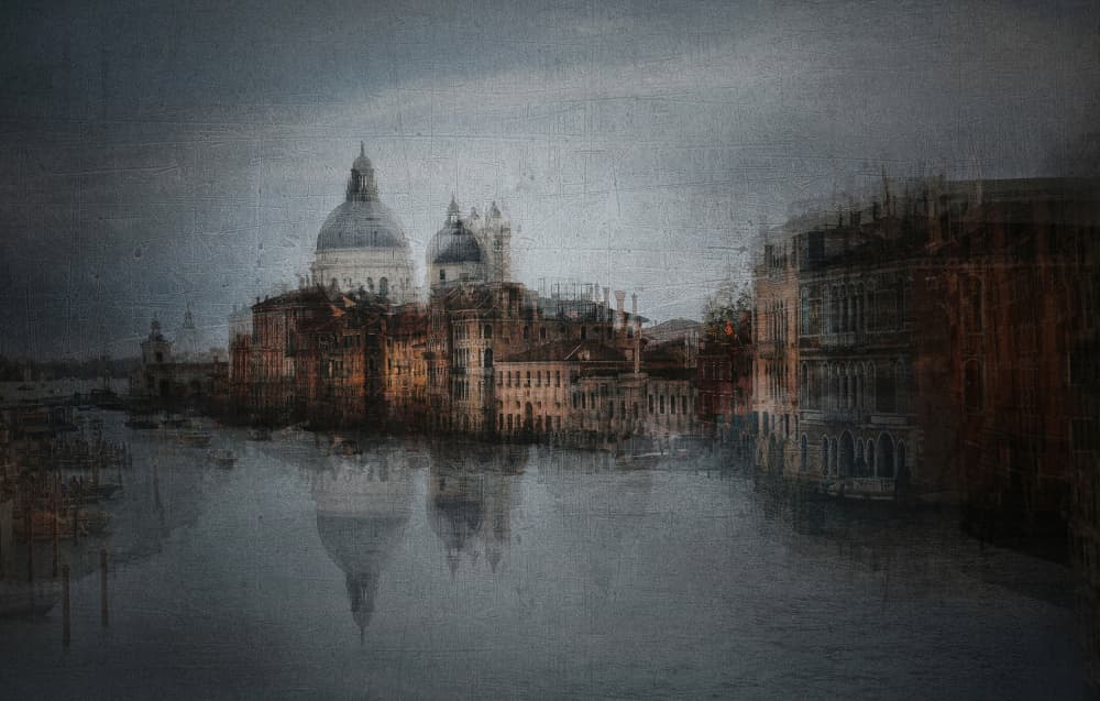 Dreamy Venice Basilica Reflection by Damijan Sedevcic — canvas wall art