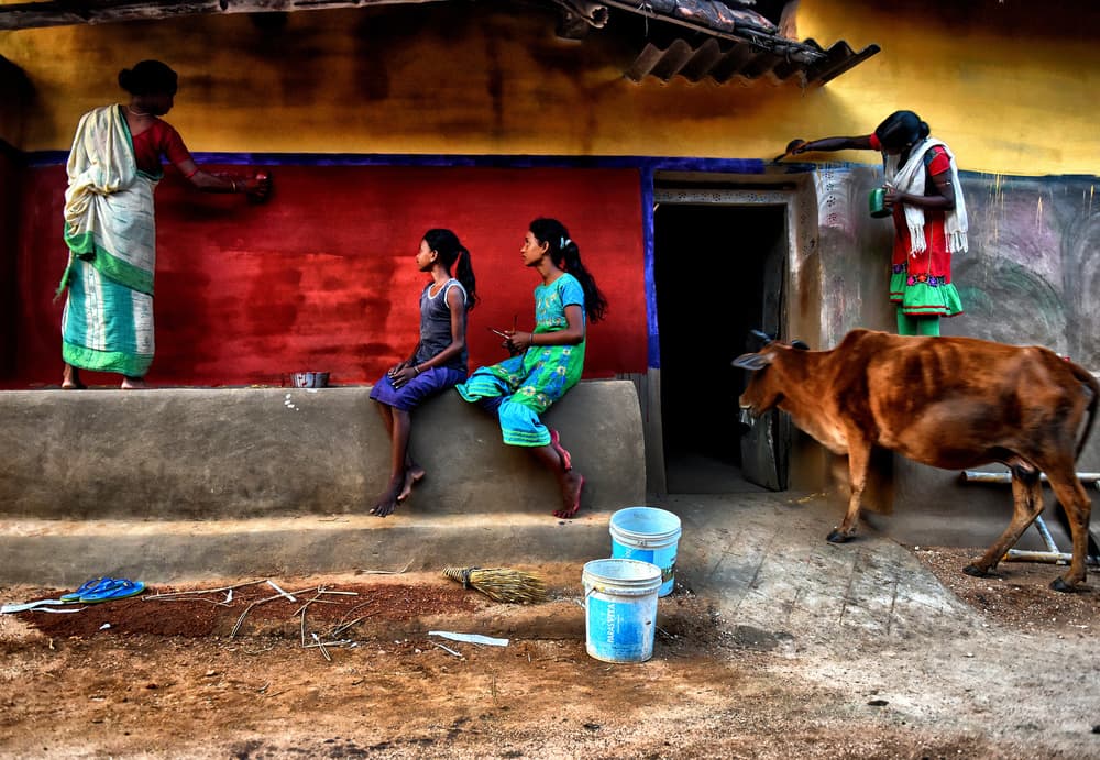 Painting A Village Home by Avishek Das — canvas wall art