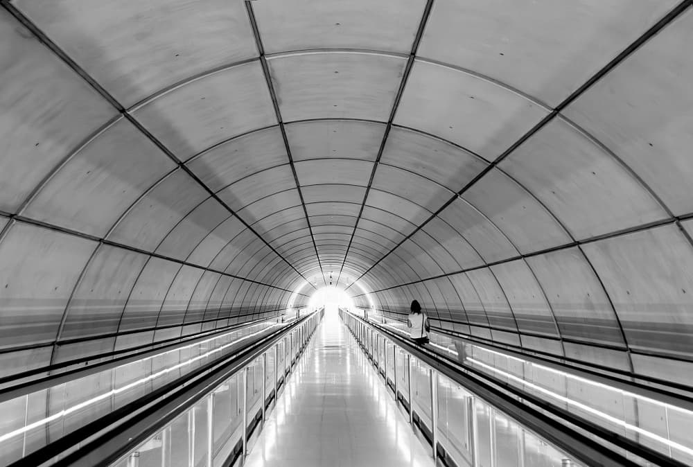 Modern Tunnel Light by Adolfo Urrutia — canvas wall art