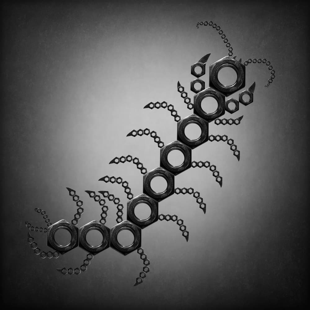 Metal Centipede Creature by Victoria Glinka — canvas wall art