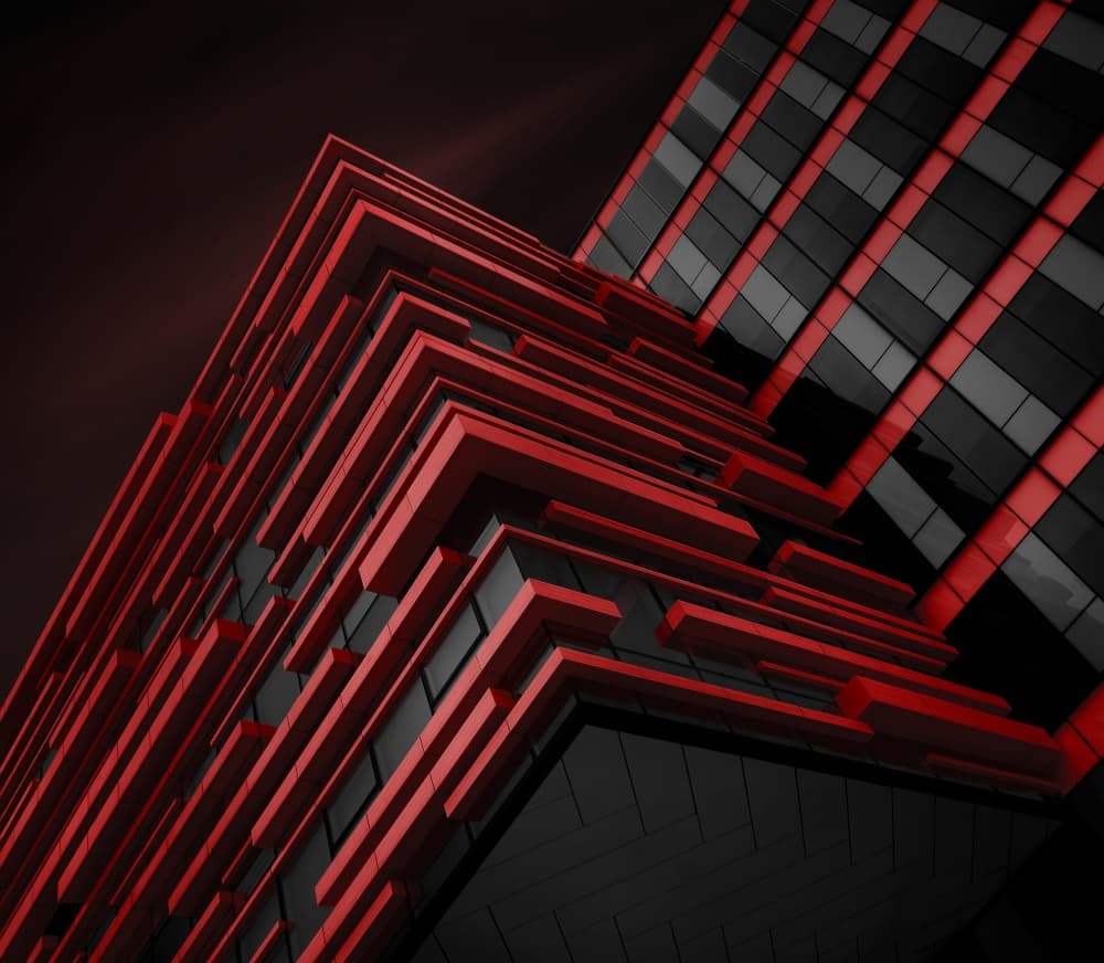 Modern Red Geometry by Nadav Jonas — canvas wall art