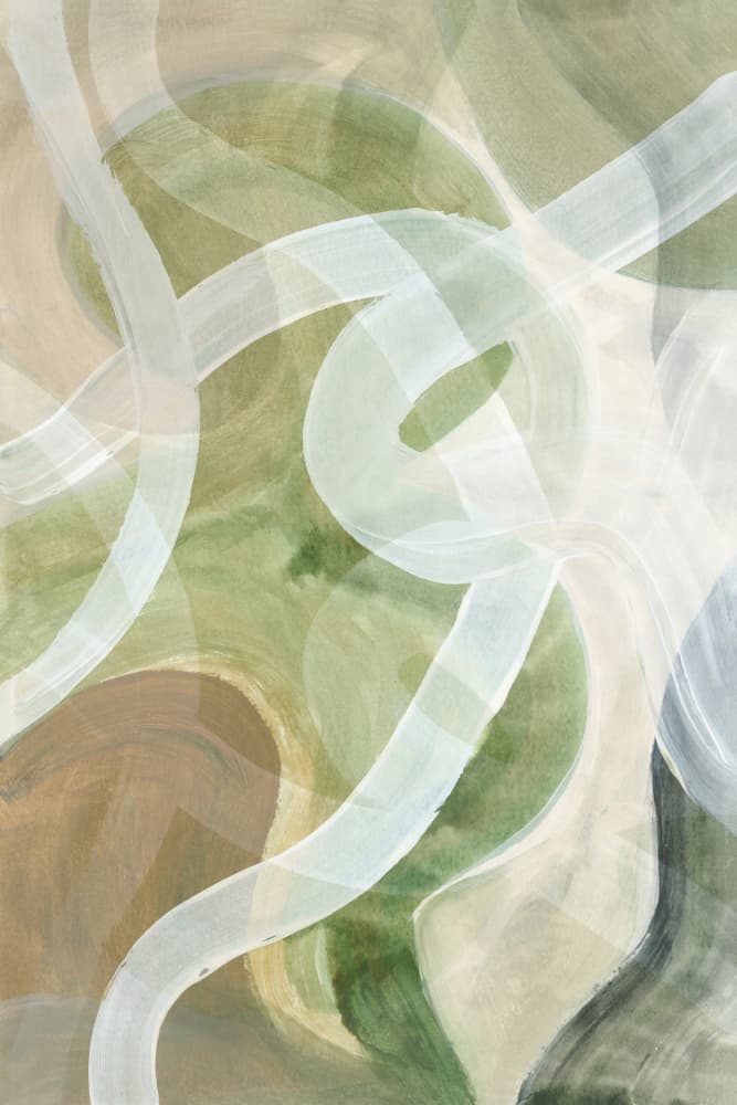 Fluid Organic Greens by cartissi — canvas wall art