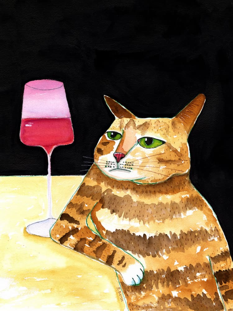 Grumpy Cat Wine by Sharyn Bursic — canvas wall art