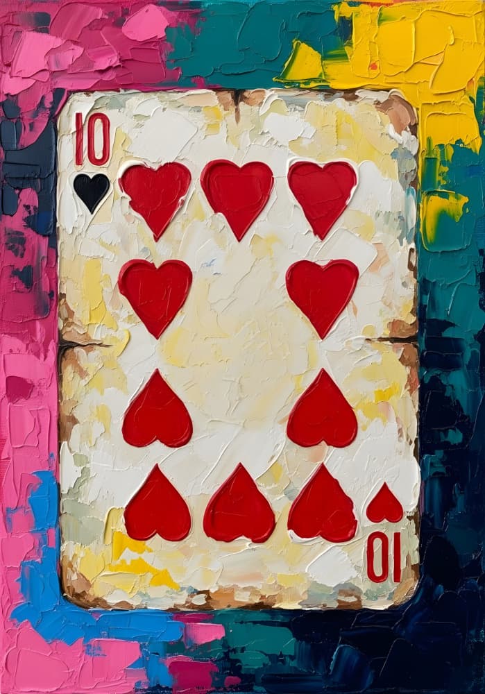 Ten Hearts Abstract by HUGO — canvas wall art
