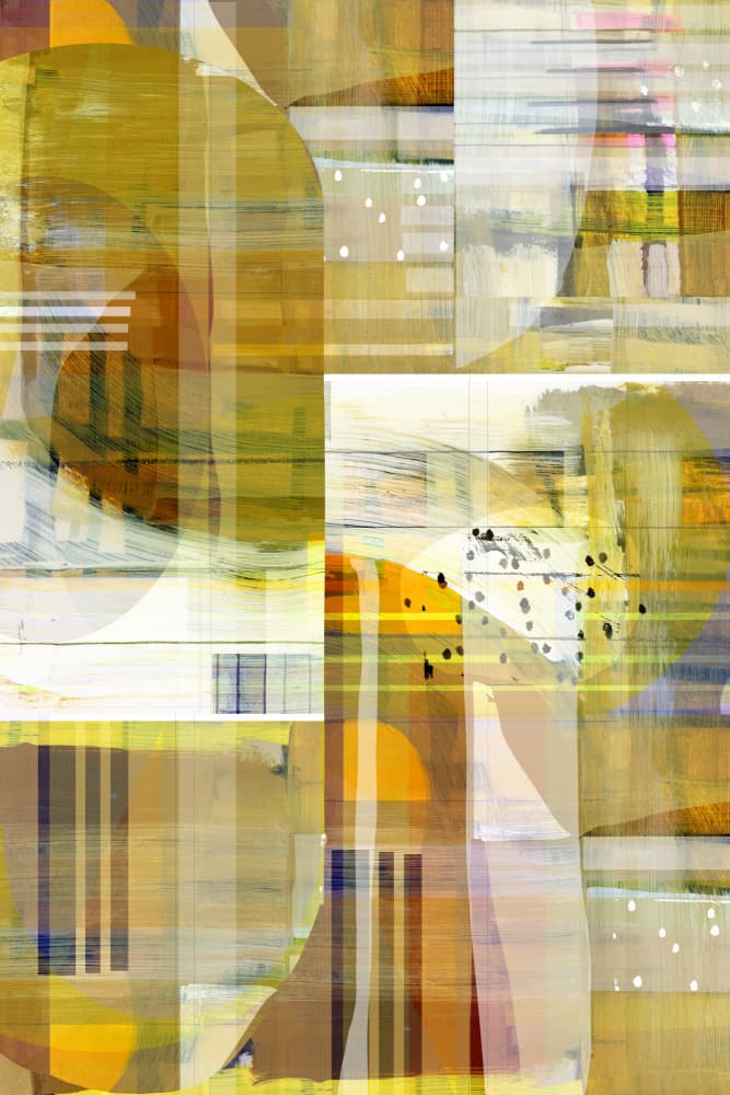 Golden Abstract Layers by cartissi — canvas wall art