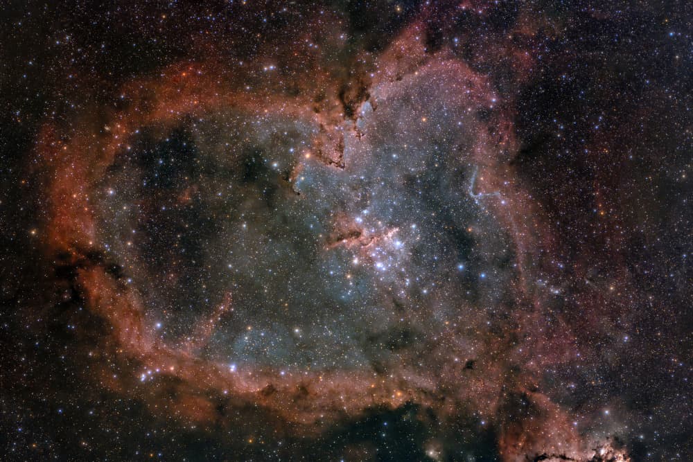 Cosmic Heart Nebula by Jose Maria D. Barba — canvas wall art