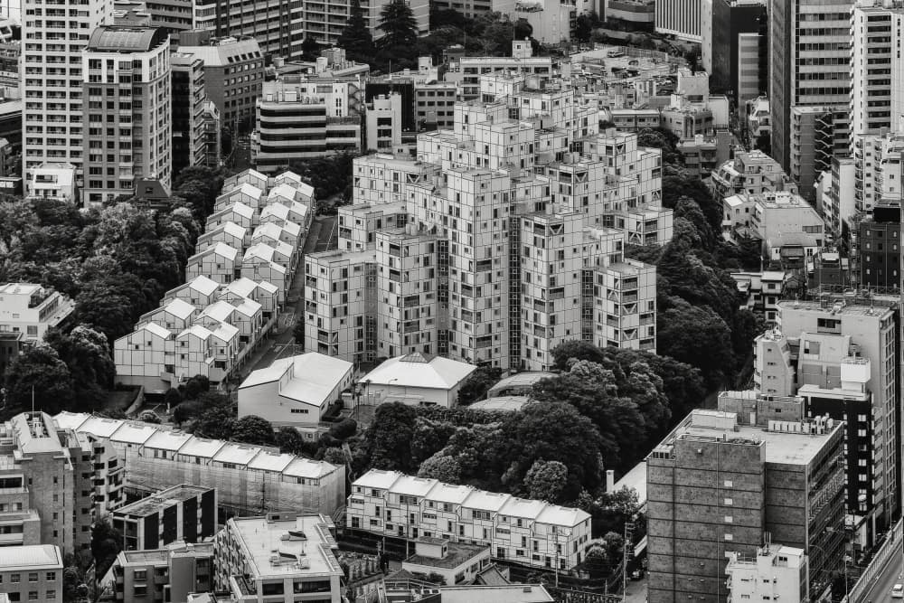 Dense Urban Landscape by YASUTOSHI HONJO — canvas wall art