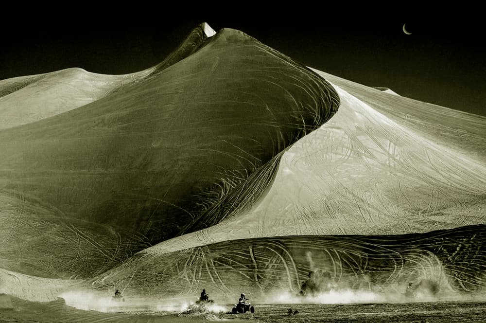 Desert Moonlit Quad Adventure by Charles Lai — canvas wall art