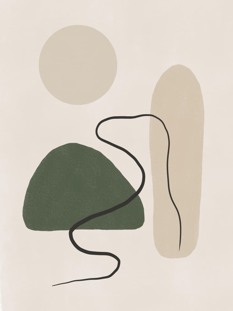 Calm Organic Shapes by Little Dean — canvas wall art