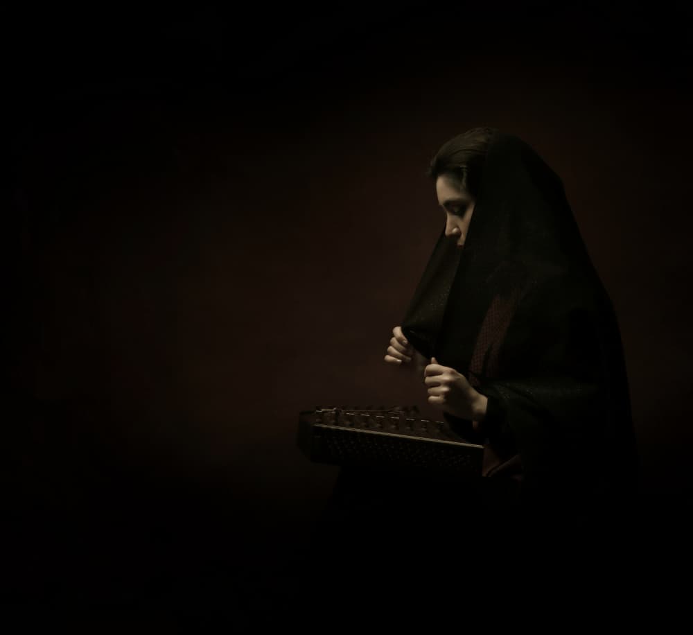 Contemplative Santur Player by Moein Hasheminasab — canvas wall art