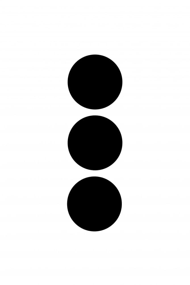Three Black Circles by Oju Design — canvas wall art