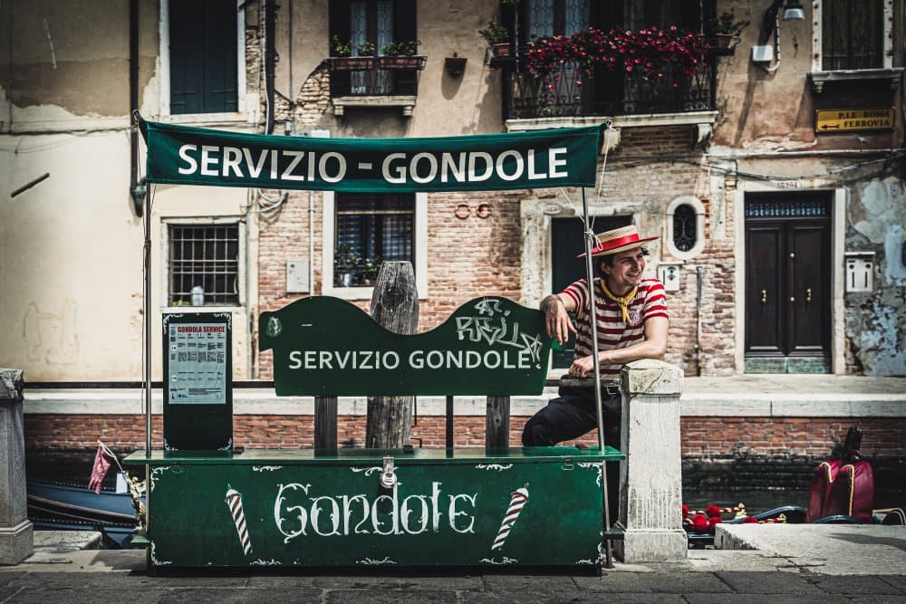 Venice Gondola Service by Marco Tagliarino — canvas wall art