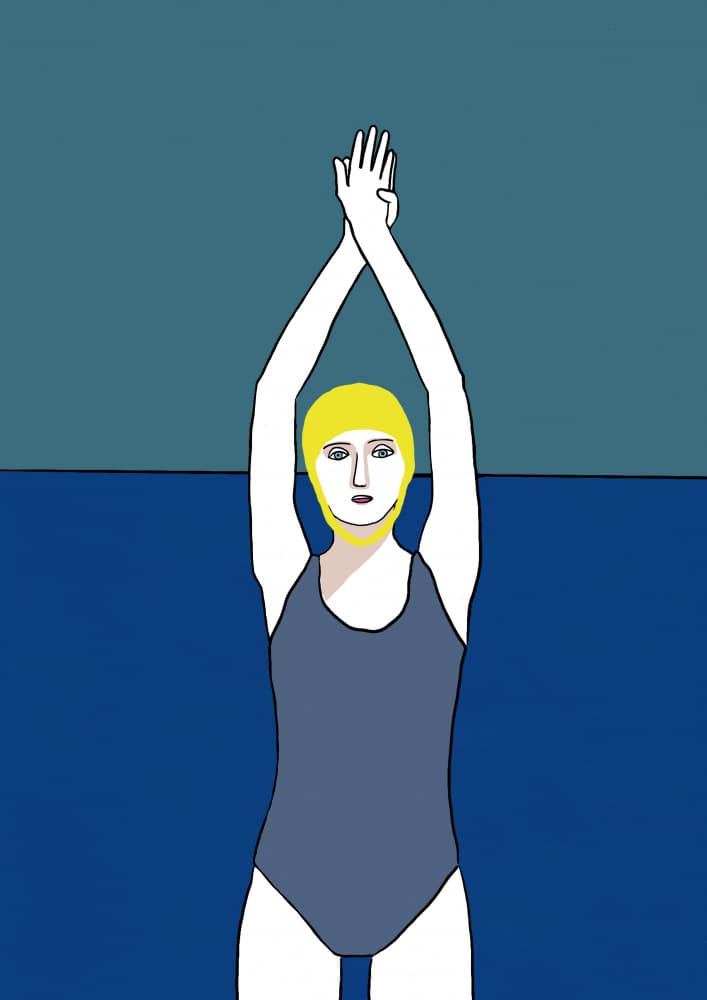 Swimmer Ready To Dive by Sharyn Bursic — canvas wall art