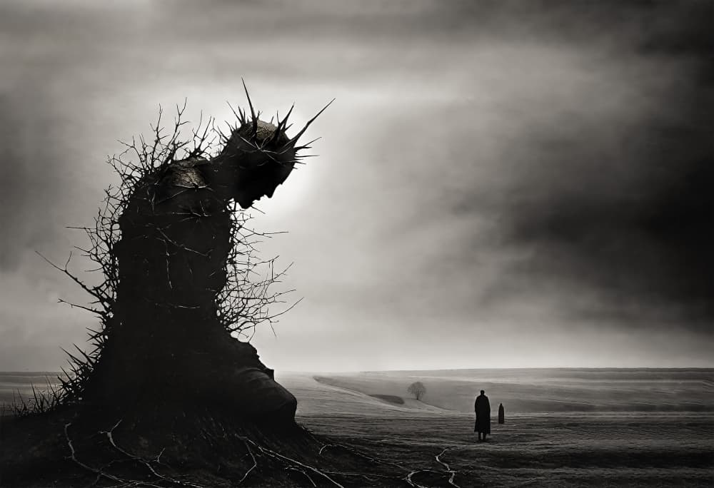 Man of Thorns by Manu Allicot — canvas wall art